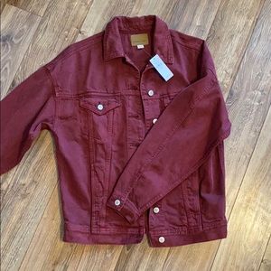 Maroon jean jacket